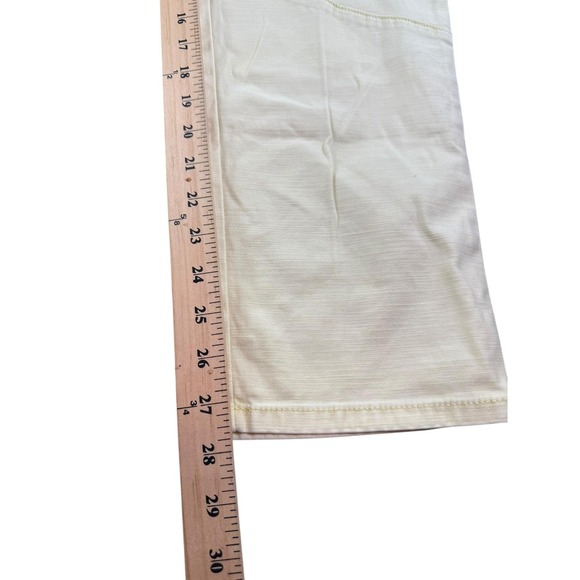 Pilcro Pants Womens 32 Yellow Utility Cargo Zip Pockets Straight Leg Casual - Picture 5 of 6